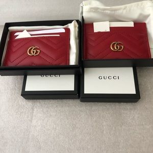 💕SOLD💕Brand New Gucci Marmont Card Case in Red